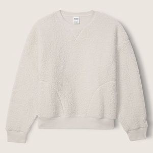 NWT PINK Victoria Secret’s Sherpa Sweatshirt Size XL